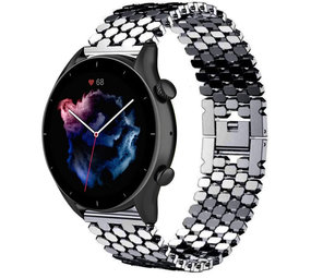 Strap-it Bracelet acier poisson Amazfit GTR 3 (Pro) (noir)