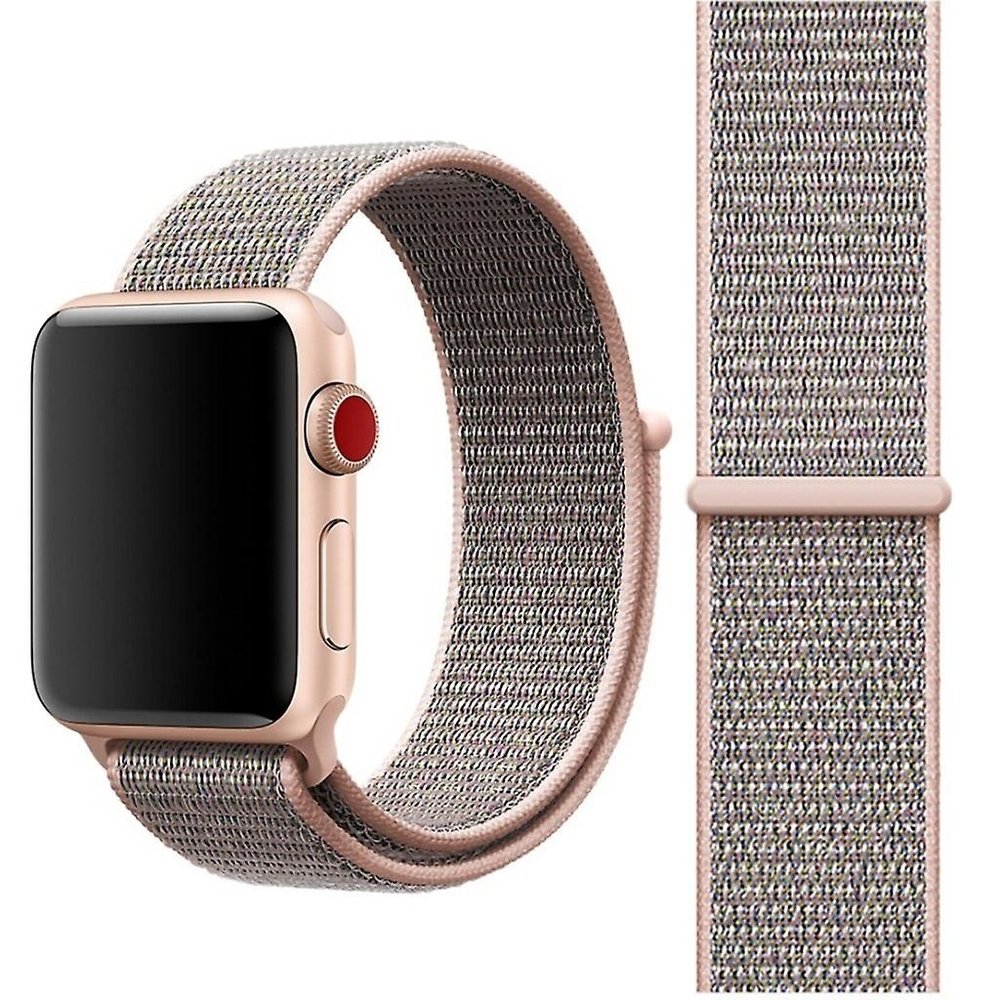 Strap-it Strap-it Bracelet nylon Apple Watch 8 (rose sable)