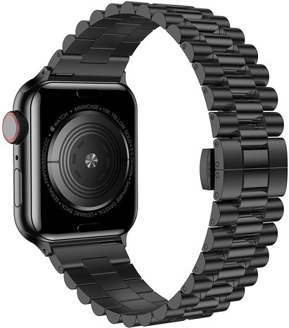 Strap-it Strap-it Bracelet acier présidentiel Apple Watch 8 (noir)