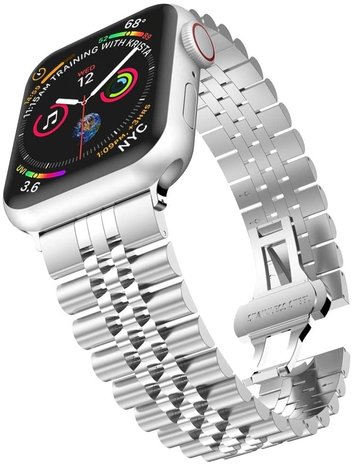 Strap-it Strap-it Bracelet acier Jubilee Apple Watch 8 (argent) Strap-it Strap-it Bracelet acier Jubilee Apple Watch 8 (argent)