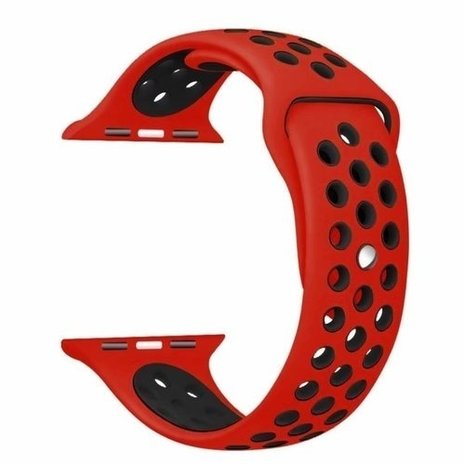 Strap-it Strap-it Bracelet sport Apple Watch 8 (rouge/noir)