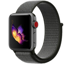 Strap-it Bracelet nylon Apple Watch 8 (vert)