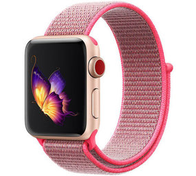 Strap-it Bracelet nylon Apple Watch 8 (rose)