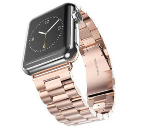 Strap-it Bracelet acier Apple Watch 8 (or rose)