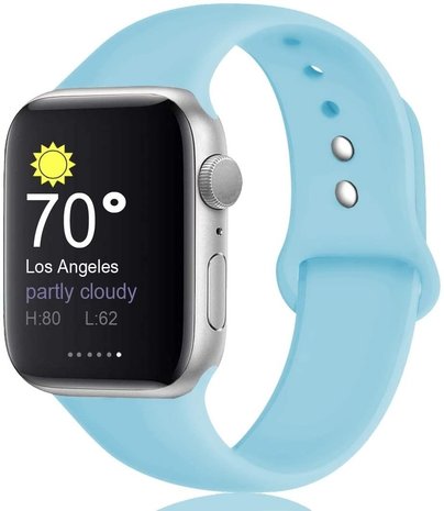 Strap-it Strap-it Bracelet silicone Apple Watch 8 (bleu aqua)