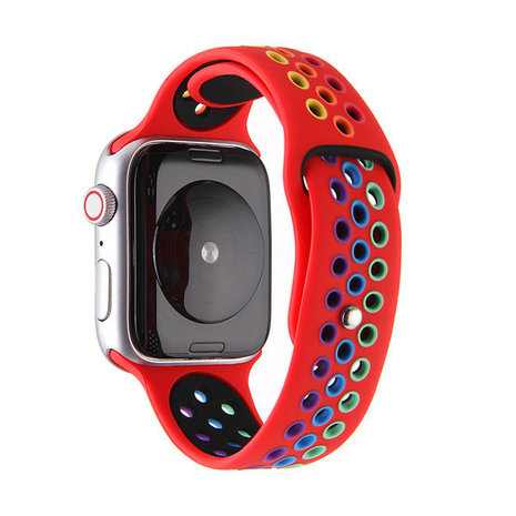 Strap-it Strap-it Bracelet sport Apple Watch 8 (rouge coloré)