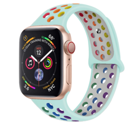 Strap-it Bracelet sport Apple Watch 8 (bleu clair coloré) Strap-it Bracelet sport Apple Watch 8 (bleu clair coloré)