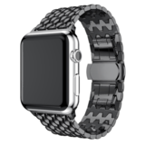 Strap-it Bracelet acier dragon Apple Watch 8 (noir)