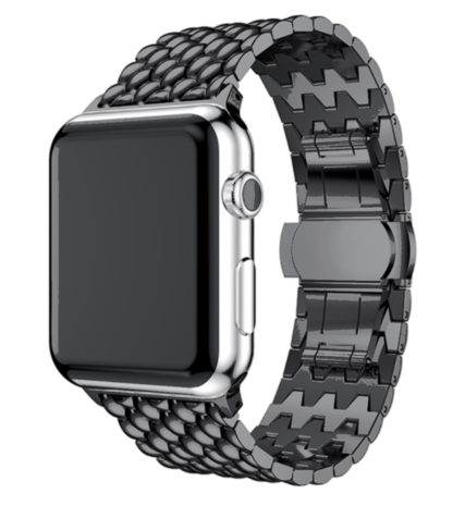Strap-it Strap-it Bracelet acier dragon Apple Watch 8 (noir) Strap-it Strap-it Bracelet acier dragon Apple Watch 8 (noir)