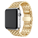 Strap-it Bracelet acier dragon Apple Watch 8 (or)