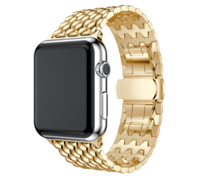 Strap-it Bracelet acier dragon Apple Watch 8 (or)