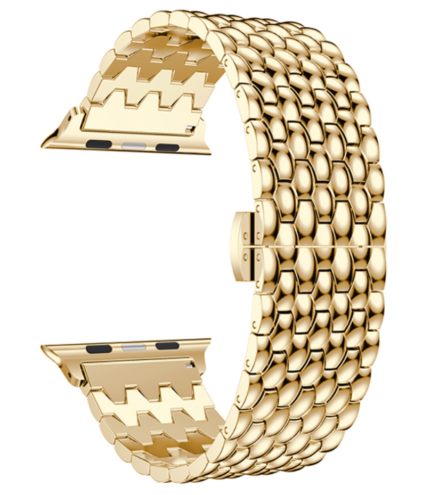 Strap-it Strap-it Bracelet acier dragon Apple Watch 8 (or) Strap-it Strap-it Bracelet acier dragon Apple Watch 8 (or)