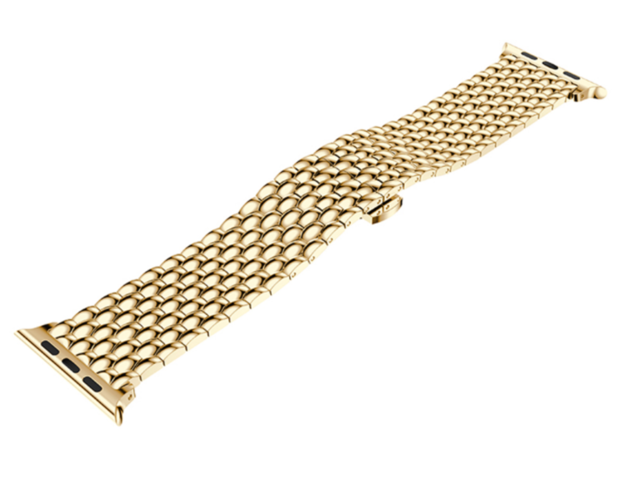 Strap-it Strap-it Bracelet acier dragon Apple Watch 8 (or) Strap-it Strap-it Bracelet acier dragon Apple Watch 8 (or)