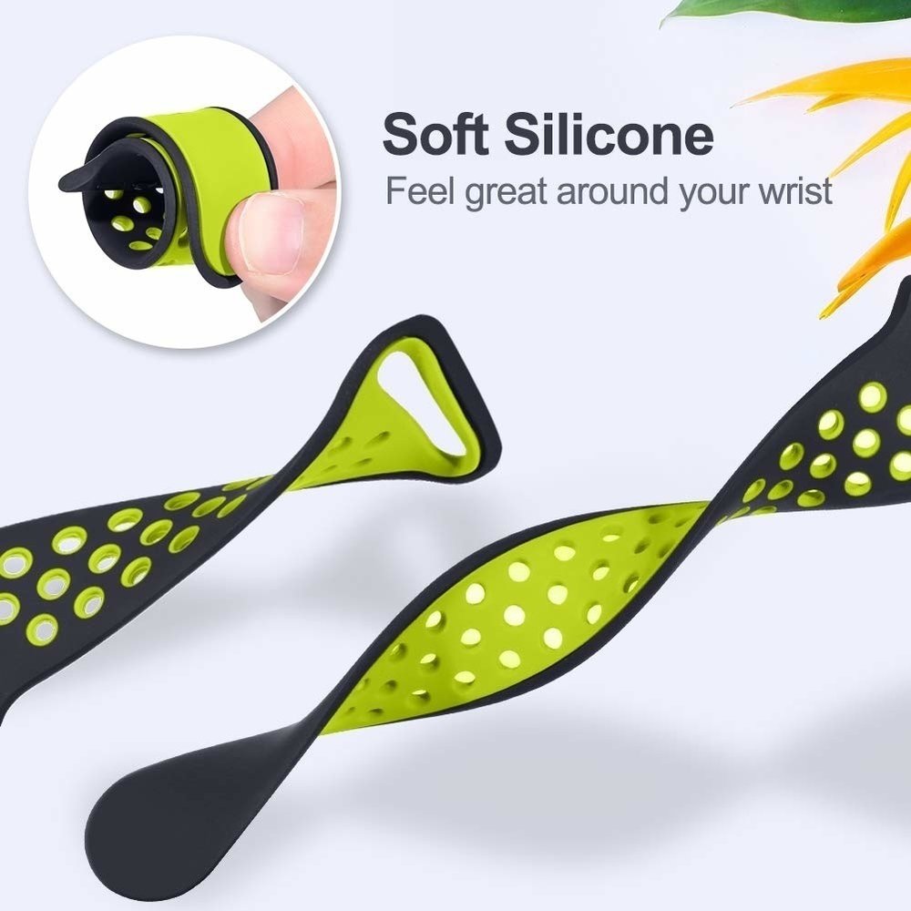 Strap-it Strap-it Bracelet sport Apple Watch 8 (noir/jaune)