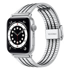Strap-it Strap-it Bracelet acier inoxydable Apple Watch 8 (argent/noir)