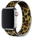 Strap-it Strap-it Bracelet Milanais Apple Watch 8 (imprimé léopard)