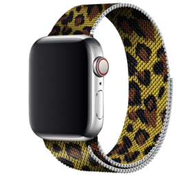 Strap-it Bracelet Milanais Apple Watch 8 (imprimé léopard)