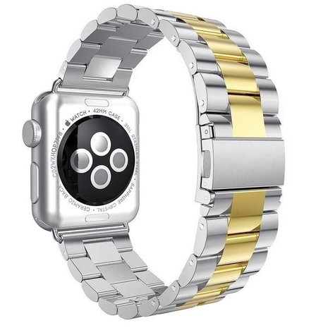 Strap-it Strap-it Bracelet acier Apple Watch 8 (argent/or) Strap-it Strap-it Bracelet acier Apple Watch 8 (argent/or)