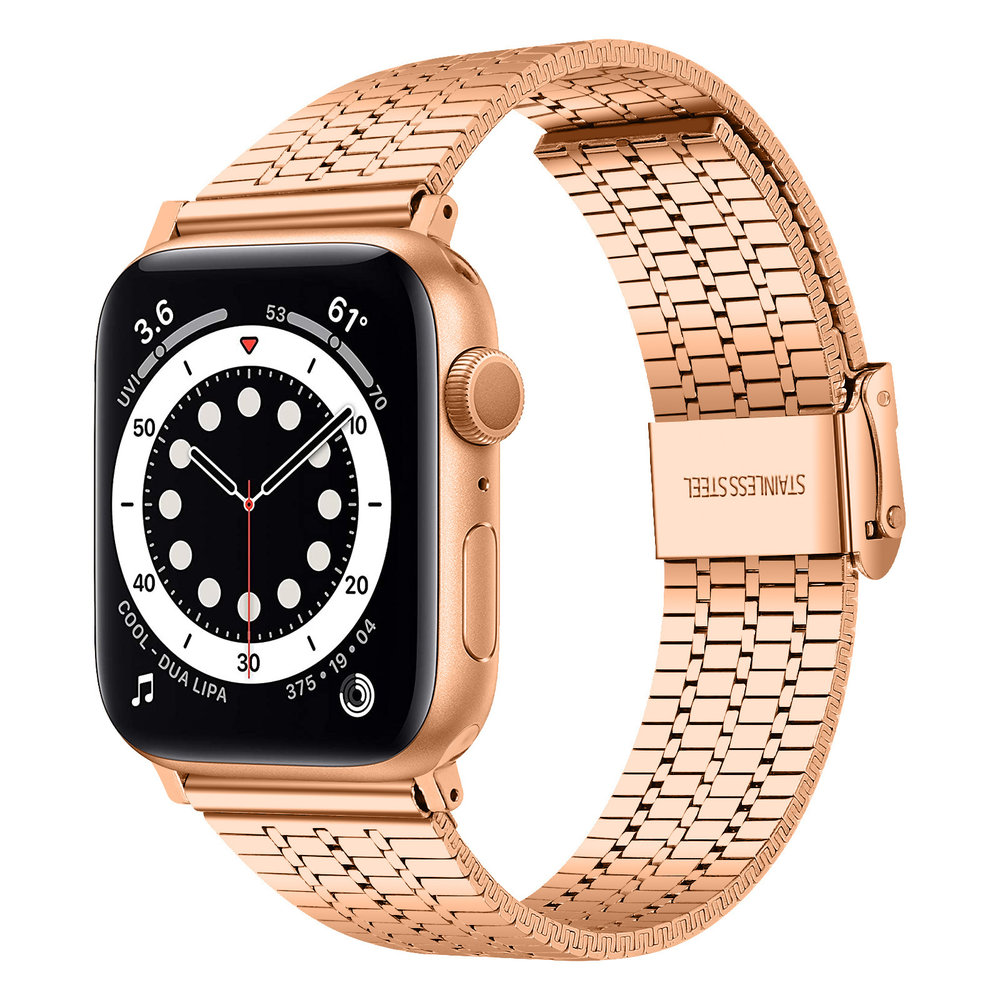 Strap-it Strap-it Bracelet Apple Watch 8 acier inoxydable (or rose) Strap-it Strap-it Bracelet Apple Watch 8 acier inoxydable (or rose)