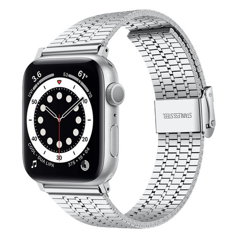Strap-it Strap-it Bracelet acier inoxydable Apple Watch 8 (argent)