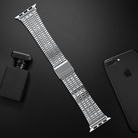 Strap-it Strap-it Bracelet acier inoxydable Apple Watch 8 (argent)