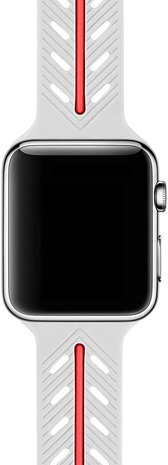 Strap-it Strap-it Bracelet Apple Watch 8 Special Edition (blanc/rouge)