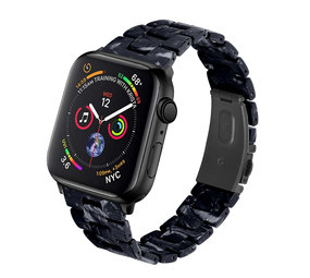 Strap-it Bracelet résine Apple Watch 8 (noir/blanc)