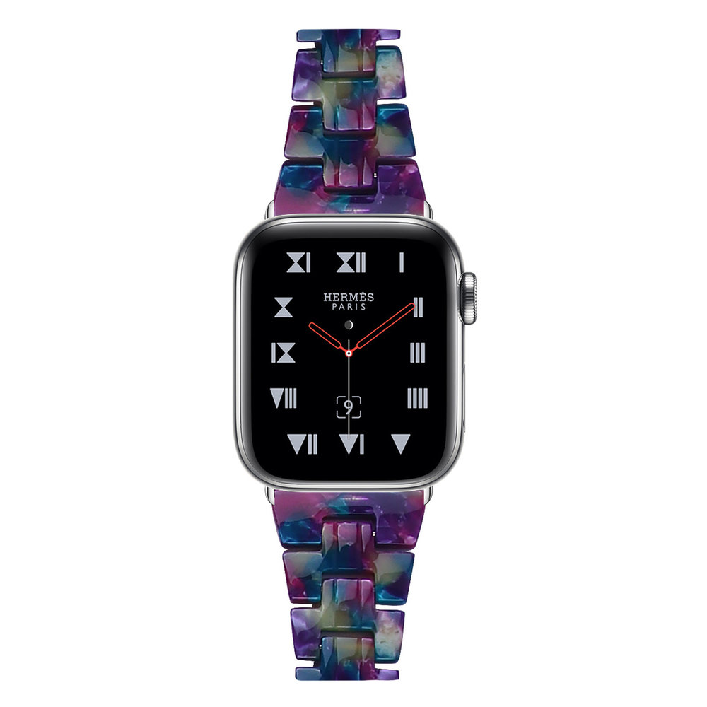 Strap-it Strap-it Bracelet résine Apple Watch 8 (violet coloré)