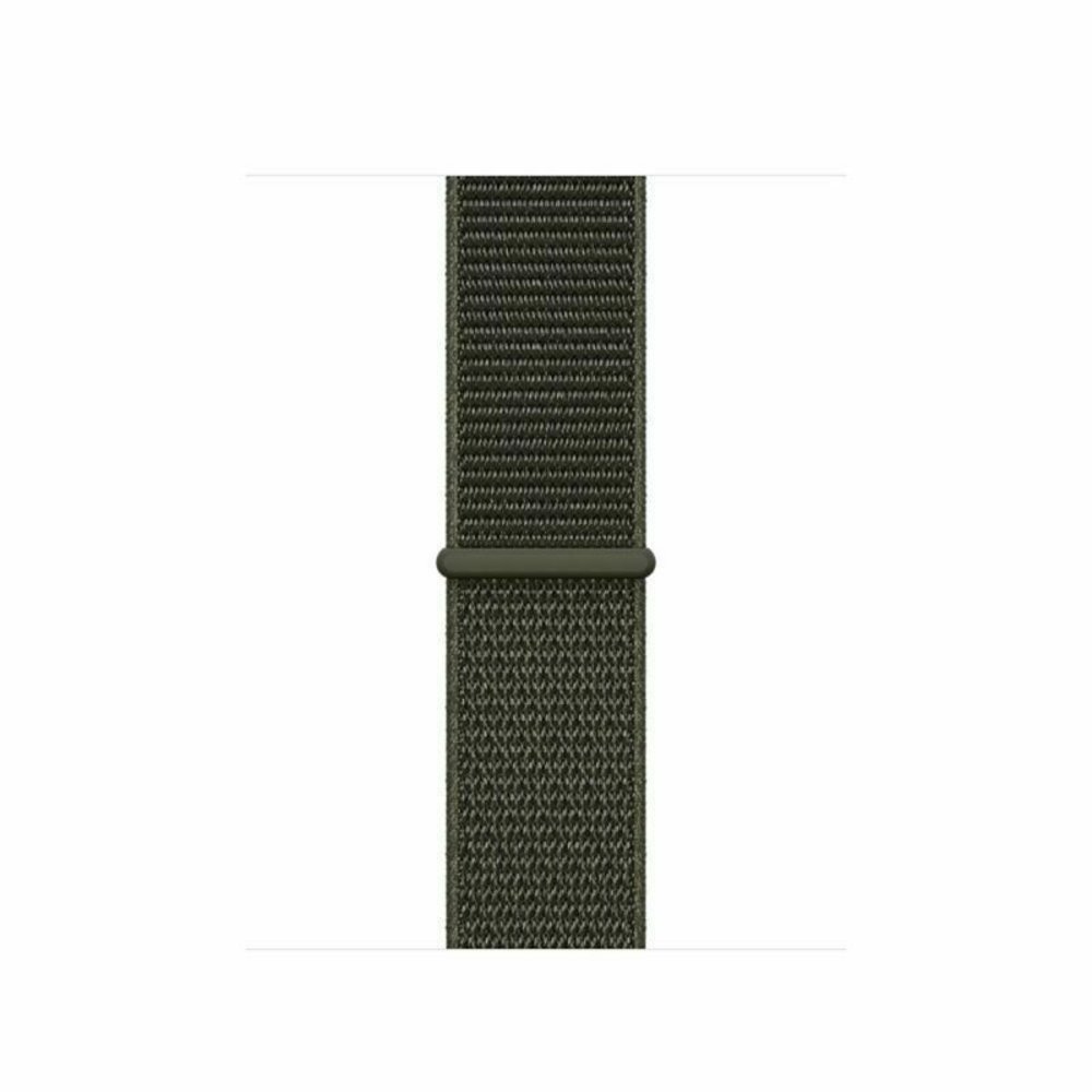 Strap-it Strap-it Bracelet nylon Apple Watch 8 (vert foncé)