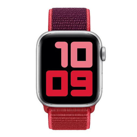 Strap-it Strap-it Bracelet nylon Apple Watch 8 (violet/rouge) Strap-it Strap-it Bracelet nylon Apple Watch 8 (violet/rouge)