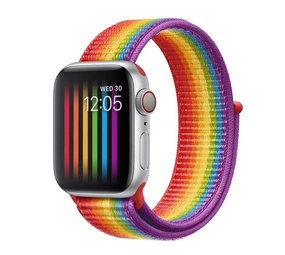 Strap-it Bracelet nylon Apple Watch 8 (arc-en-ciel) Strap-it Bracelet nylon Apple Watch 8 (arc-en-ciel)