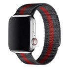 Strap-it Strap-it Bracelet Milanais Apple Watch 8 (noir/rouge)
