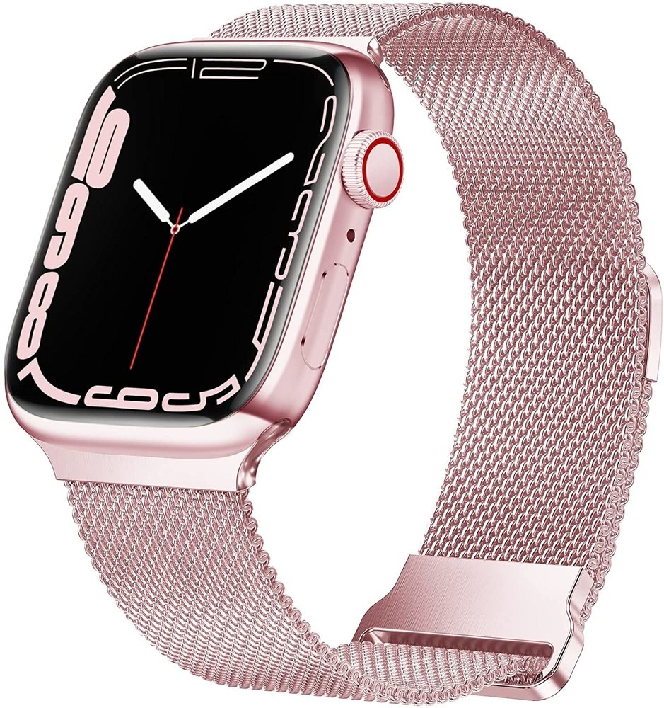 Strap-it Strap-it Bracelet Apple Watch 8 Milanais (rose)