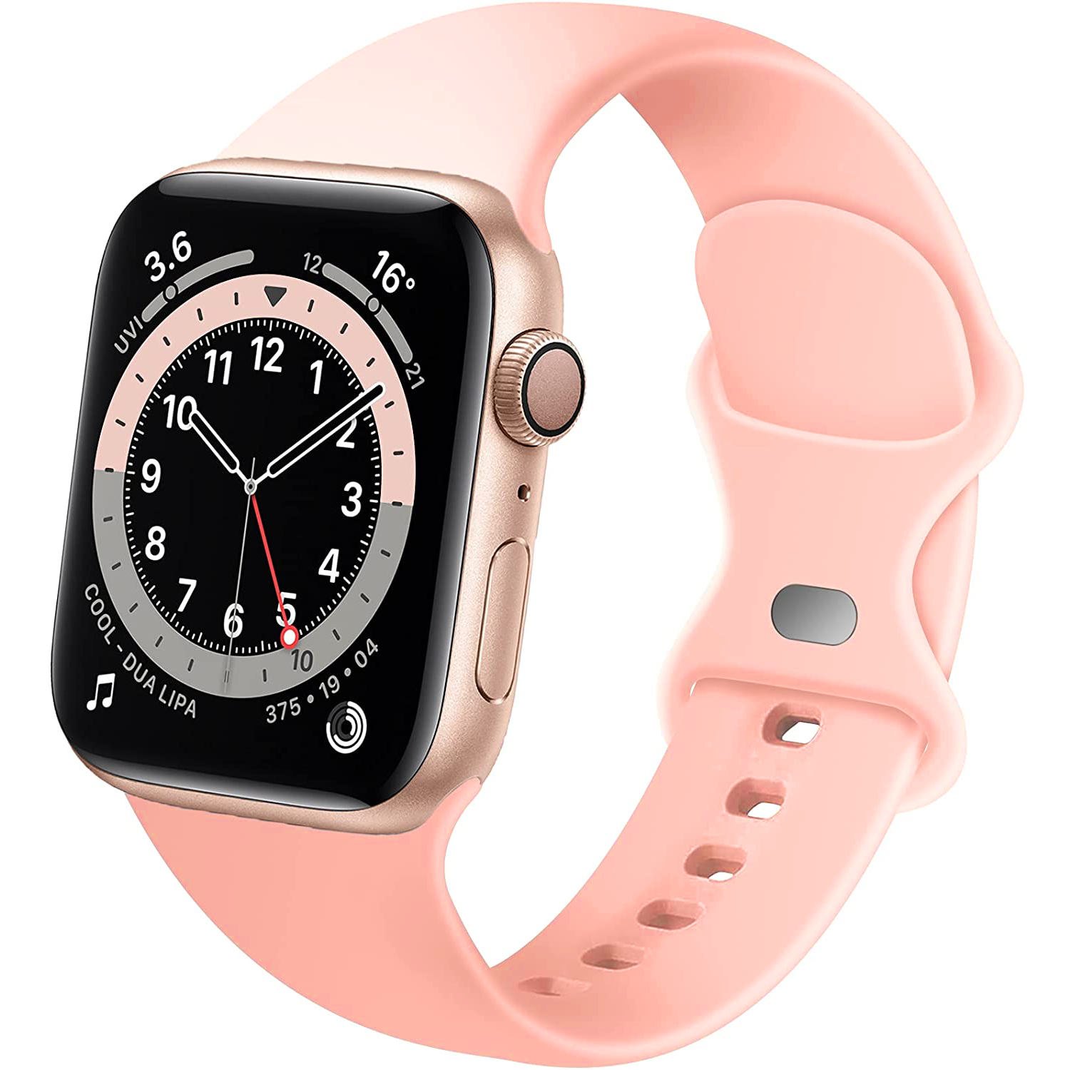 Bracelet Apple Watch 8 silicone (rose clair) 