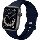 Strap-it Bracelet Apple Watch 8 silicone (bleu foncé)