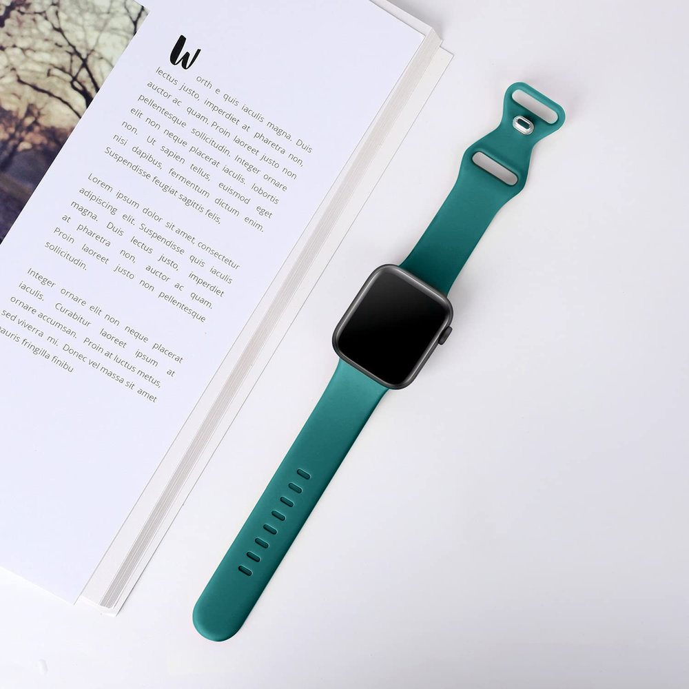 Strap-it Strap-it Bracelet Apple Watch 8 silicone (vert sapin)