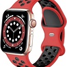 Strap-it Strap-it Bracelet Apple Watch 8 sport (rouge/noir) Strap-it Strap-it Bracelet Apple Watch 8 sport (rouge/noir)