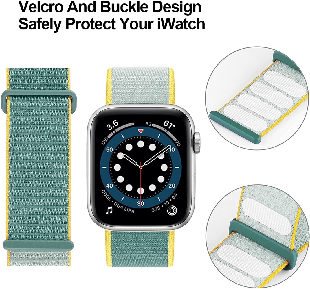 Strap-it Strap-it Bracelet Apple Watch 8 nylon (soleil)