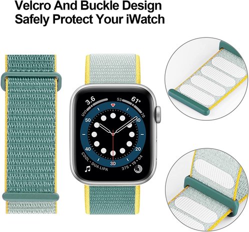 Strap-it Strap-it Bracelet Apple Watch 8 nylon (soleil)