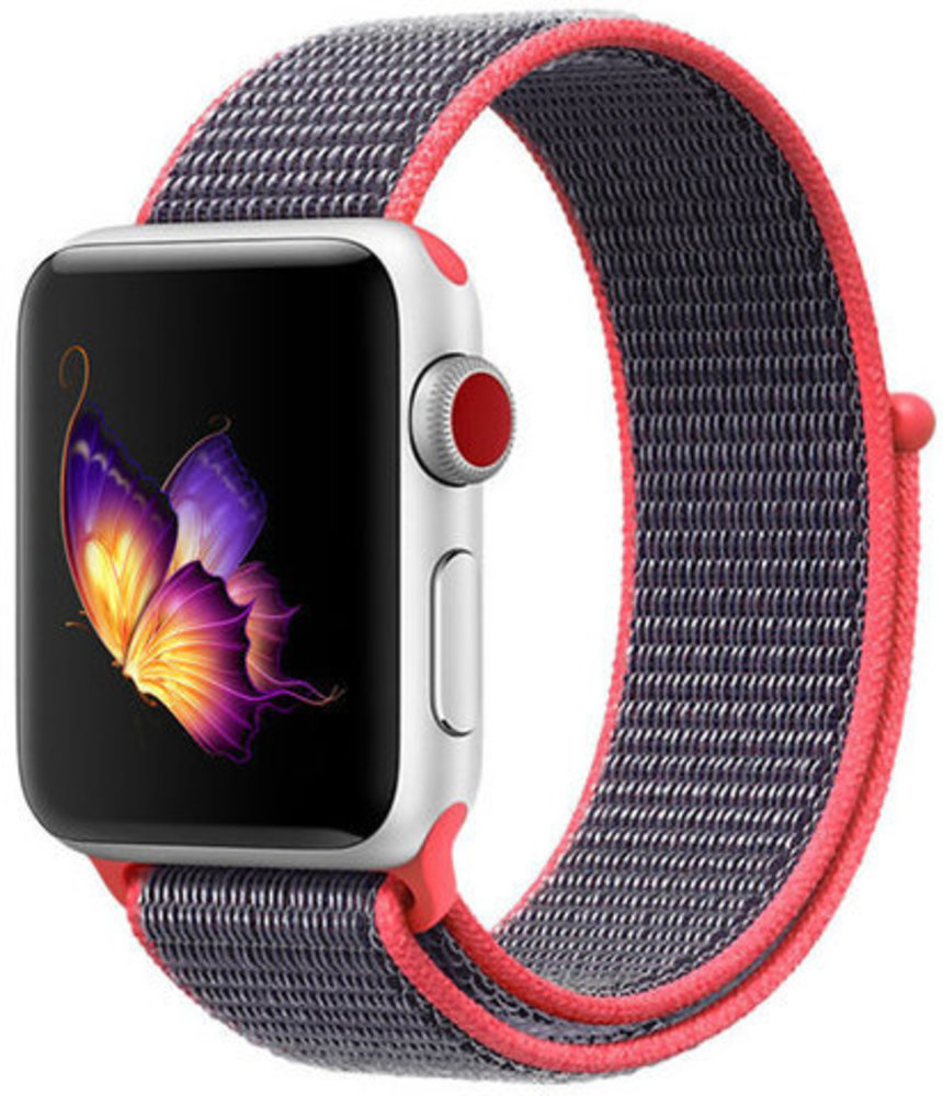 Strap-it Strap-it Bracelet nylon Apple Watch 8 (brillant poudre) Strap-it Strap-it Bracelet nylon Apple Watch 8 (brillant poudre)