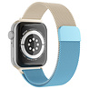 Strap-it Strap-it Bracelet Milanais Apple Watch 8 (or/bleu)