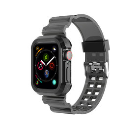 Strap-it Bracelet TPU clair Apple Watch 8 (noir)