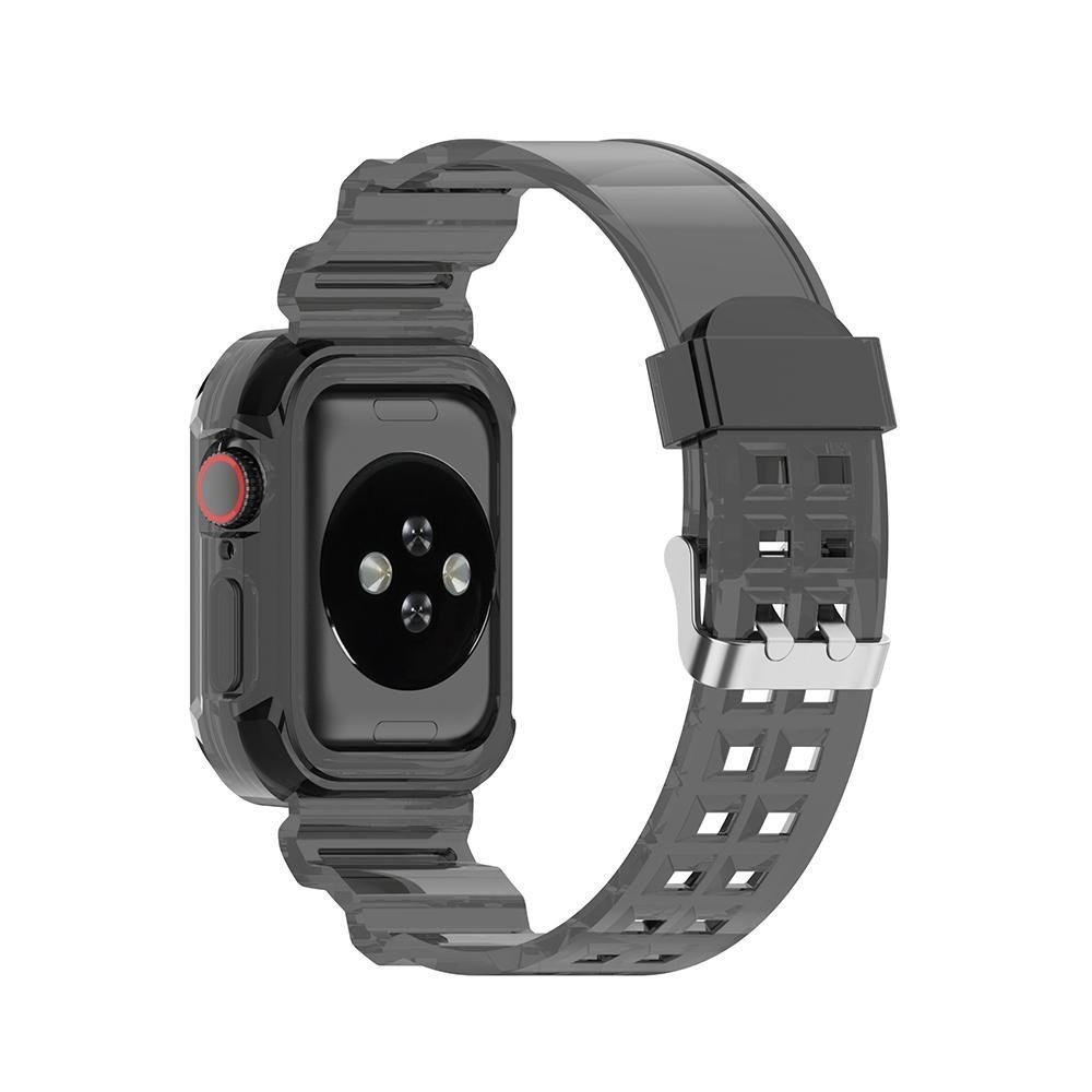 Strap-it Strap-it Bracelet TPU clair Apple Watch 8 (noir)