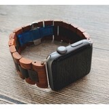 Strap-it Bracelet bois Apple Watch 8 (marron rouge/noir) Strap-it Bracelet bois Apple Watch 8 (marron rouge/noir)