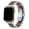 Strap-it Strap-it Bracelet acier/bois Apple Watch 8 (argent/marron) Strap-it Strap-it Bracelet acier/bois Apple Watch 8 (argent/marron)