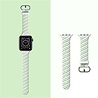 Strap-it Strap-it Bracelet twisted silicone Apple Watch 8 (blanc/vert) Strap-it Strap-it Bracelet twisted silicone Apple Watch 8 (blanc/vert)