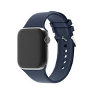 Strap-it Strap-it Bracelet silicone boucle Apple Watch 8 (bleu foncé)