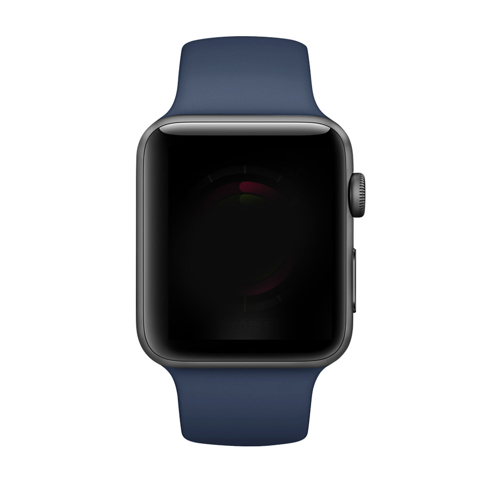Strap-it Strap-it Bracelet silicone boucle Apple Watch 8 (bleu foncé)