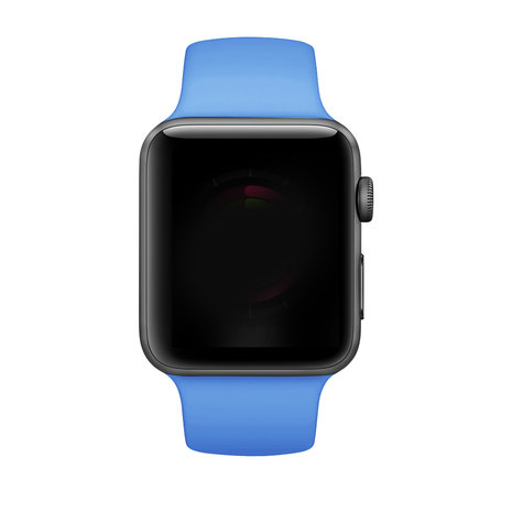 Strap-it Strap-it Bracelet silicone boucle Apple Watch 8 (bleu clair)