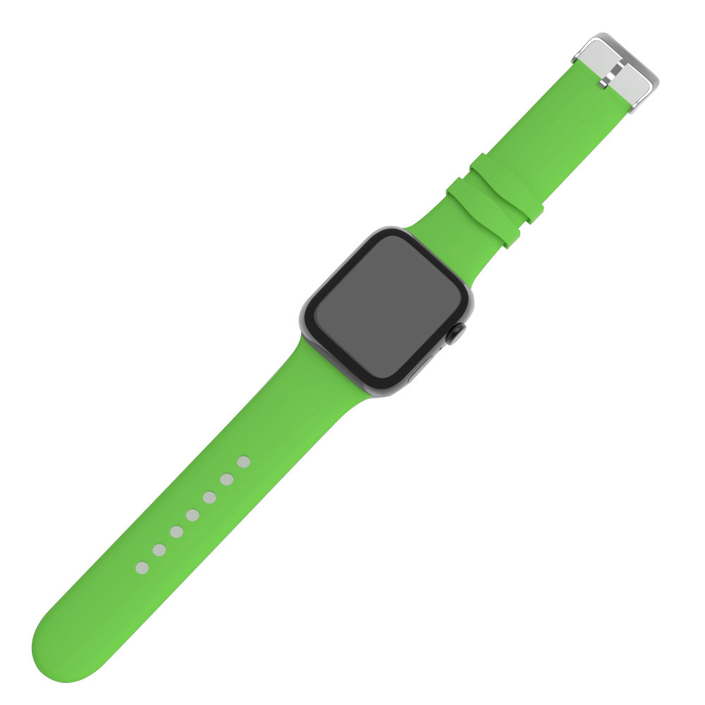Strap-it Strap-it Bracelet silicone boucle Apple Watch 8 (vert)